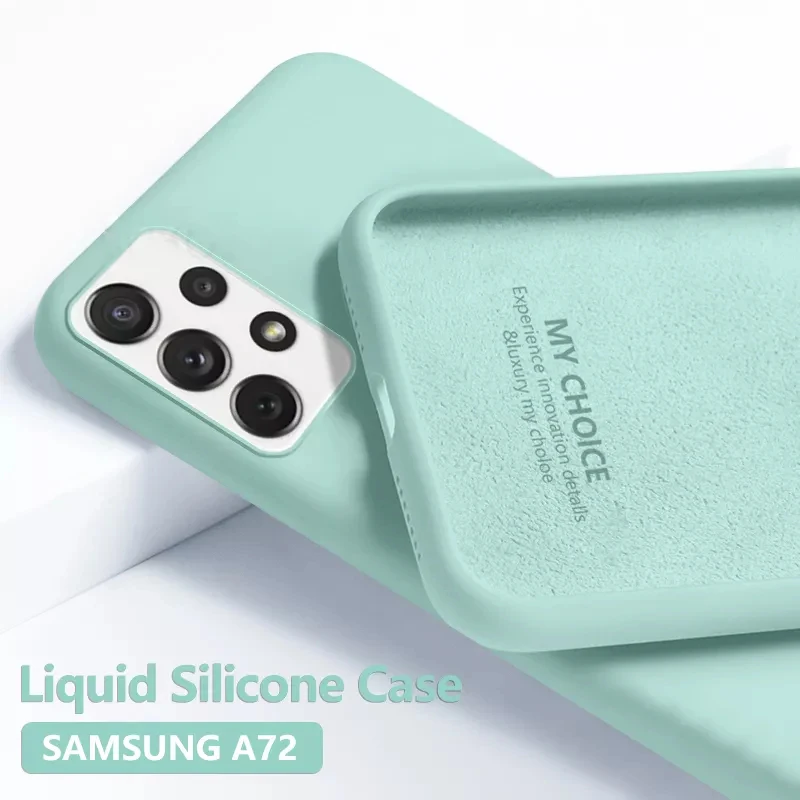 

Soft Liquid Silicone Case For Samsung S21 Plus S20 FE A51 A71 A21S A31 Original Candy Color Cover For Note 20 Ultra A52 A72 A32