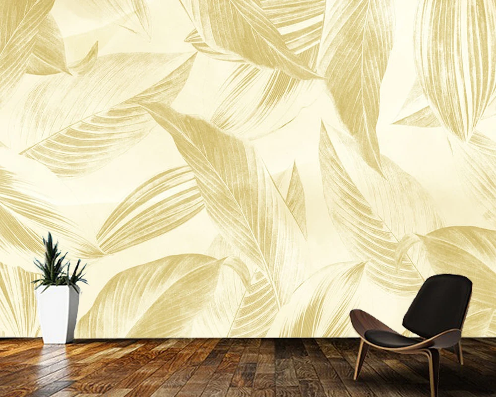 

Papel de parede Gold leaf pattern background abstract wallpaper mural,living room tv wall bedroom wall papers home decor