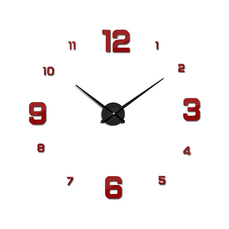 

Acrylic Mirror Digital Wall Clock 3D Stereo DIY Fashion Simple Home Decoration Wall Clock