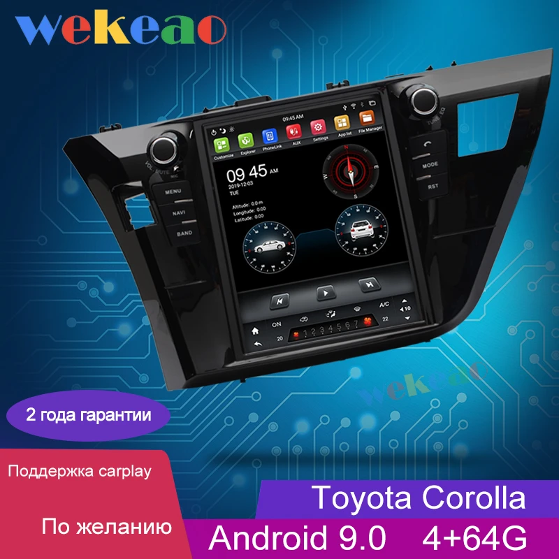 Wekeao вертикальный экран Tesla стиль 10 4 &quotAndroid 9 0 автомобильный Dvd мультимедийный