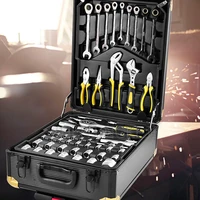 186 piece tool set home manual hardware tools combination aluminum alloy repair maintenance equipment box power tool combination