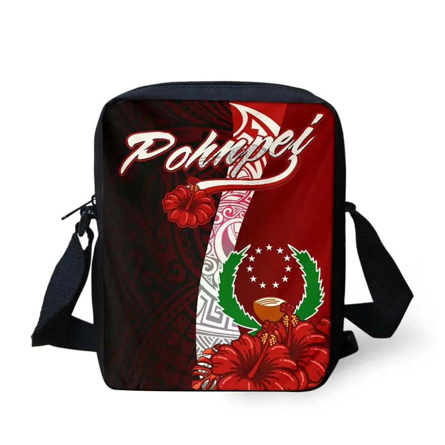 

Women Mini Shoulder Bag Fashion Pohnpei Micronesia Print Casual Crossbody Bag Polynesian Zipper Messenger Bags Sac Main Femme
