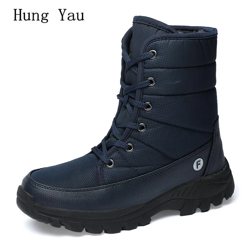 

Men Women Snow Boots Ankle Winter Warm Outdoor Shoes Waterproof Non-slip Sneakers Casual Flat Platform Fashion Plus Size 36-46