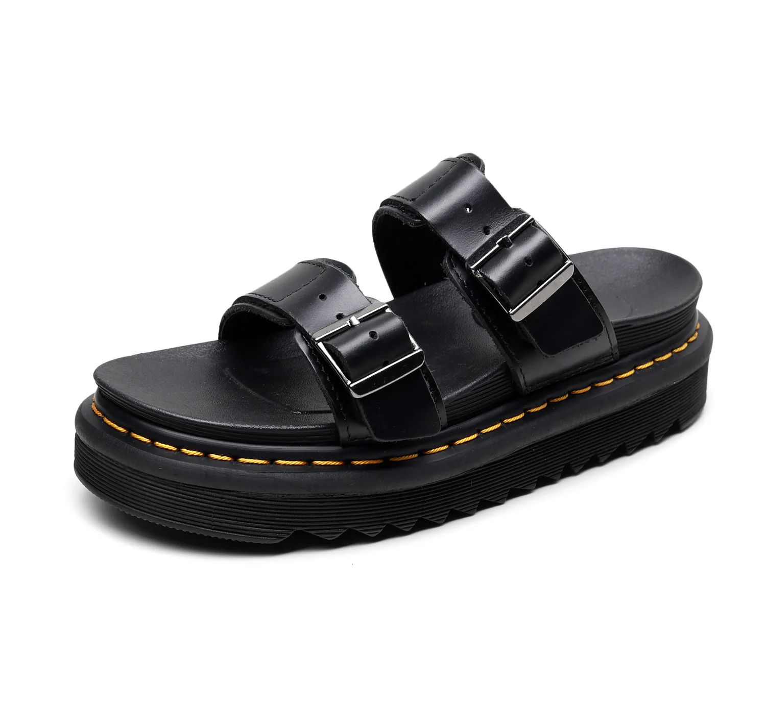 

Outdoor Beach Sandals Women Genuine Leather Slippers Summer Platform Female Shoes Non-slip Sandalias Mujer 2021 Flip Flops Women