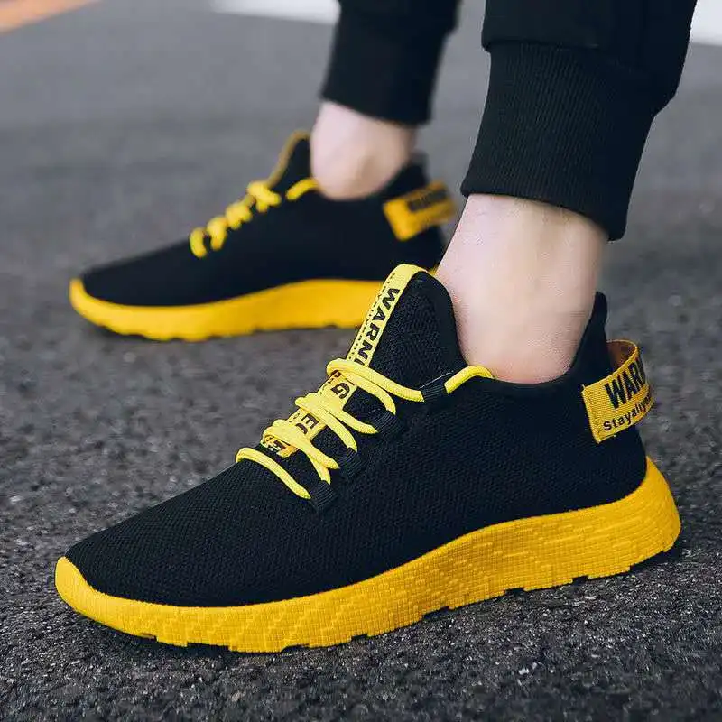 

2021 new Men Sneakers Breathable Running Shoes Non-slip outdoor Walking Shoes Lightweight Lace-up Men Sport Shoes basket homme