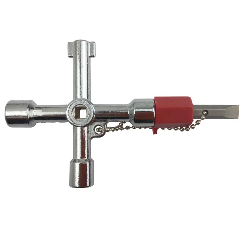 Multifunction 4 In 1 Universal Cross Key Square Wrench Keys Screwdriver For Repair Gas Electric Meter Cabinets Hand Tool | Инструменты