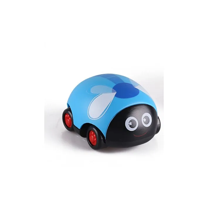 Blue Мультяшная мини-игрушка модель автомобиля 1:43 Oyuncak Araba милый Q версия ABS оттягивающая модель автомобиля детские игрушки подарок для детей - Цвет: Blue