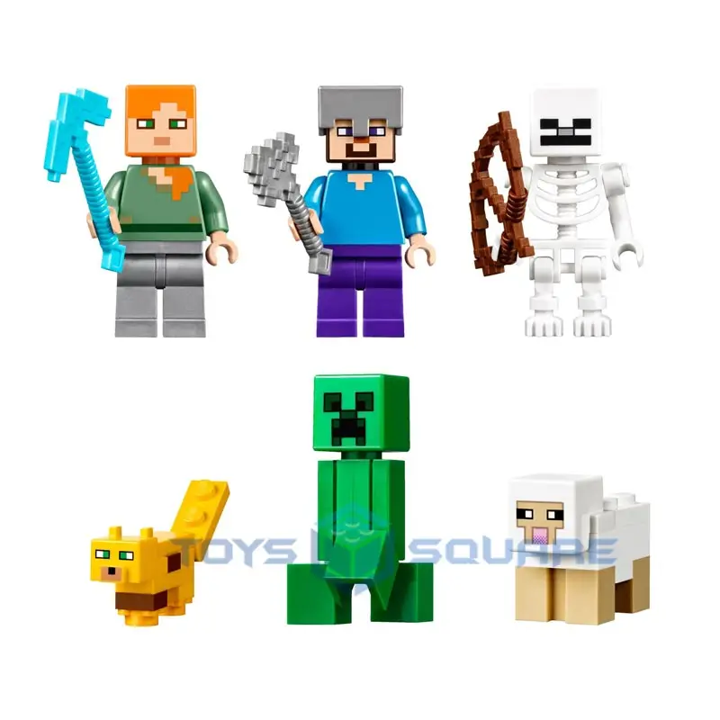 

The Jungle Tree House Model Building Blocks With My World Action Figures Bricks Set Gifts Educational Toys For Children