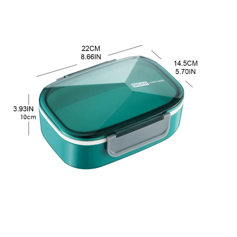 

Bento Box Stackable Leakproof Lunch Container with Spoon Fork and Sauce Soup Cup