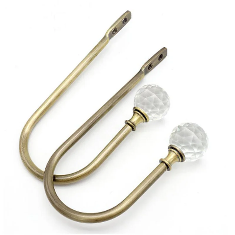 

Crystal Ball Window Curtain Buckle Curtain Tie Decoration Curtains Accessories Tieback U - shaped Curtain Hooks Hanger ZM818