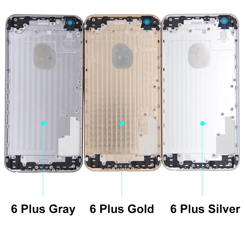 Корпус Корпус для iPhone 6 plus задняя рамка Корпус батарея Крышка для iPhone 6S задняя дверь Чехол средняя рамка для замены с логотипом