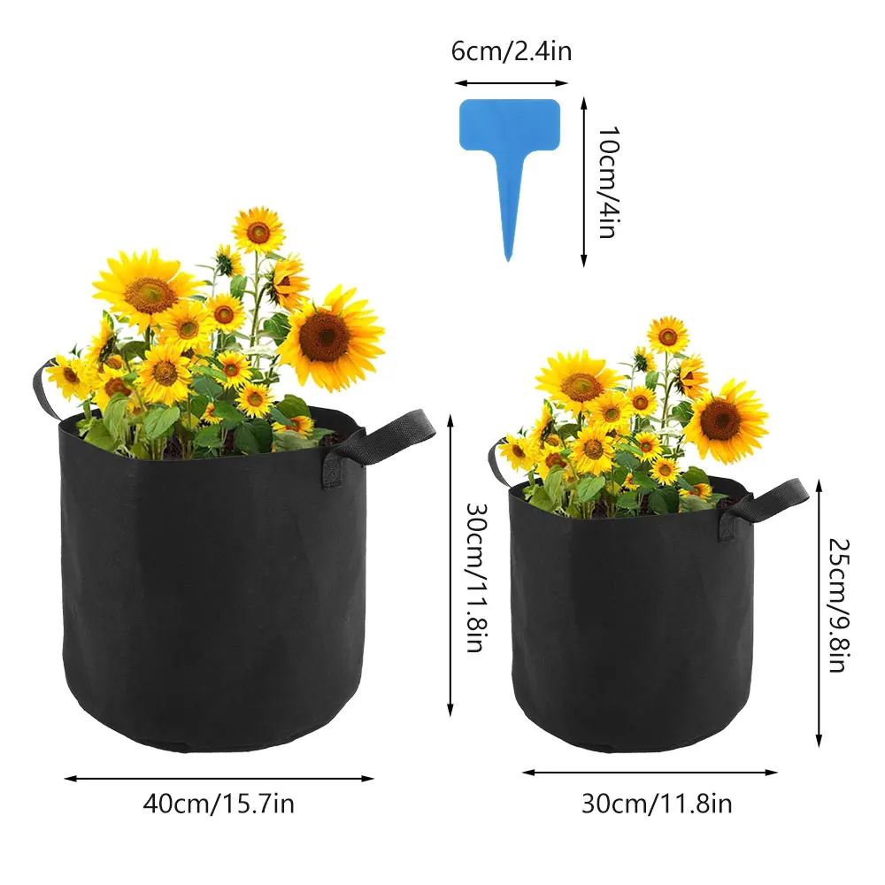 

5/10 Gallon Plant Grow Bags Home Garden Potato Vegetable Flower Growing Bag Moisturizing Jardin Vertical Garden Bag Seedling Pot