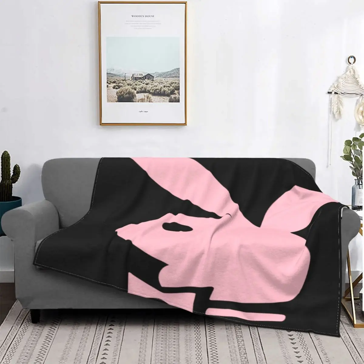 

Playboy-colcha a cuadros para cama, toalla de playa, manta de lana, colcha, ropa de cama y fundas de 220x240, 2896