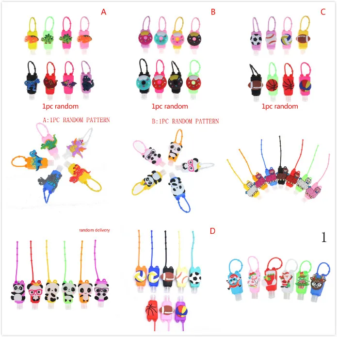 

Cute Silicone Cartoon Owl/Panda/Santa Claus Mini Hand Sanitizer Disposable No Clean Detachable Cover Travel Portable Safe Gel
