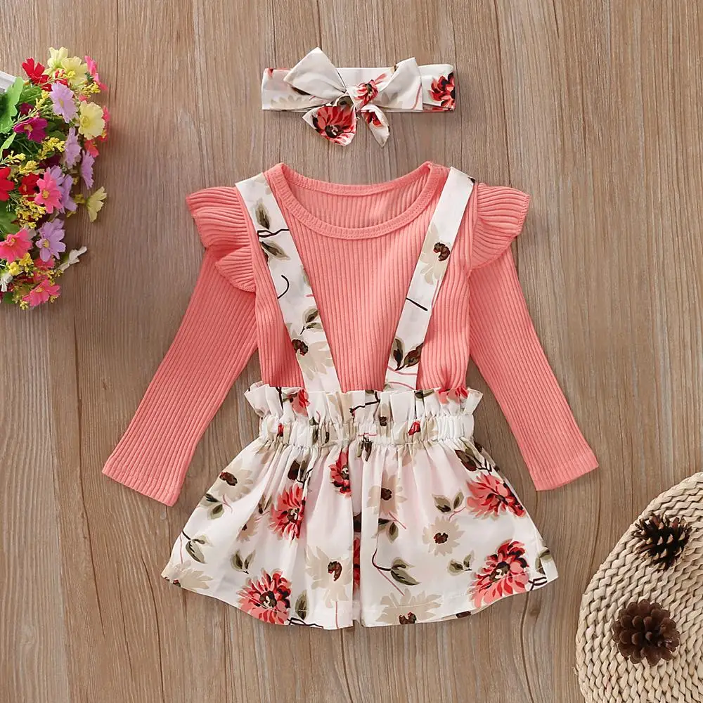 CYSINCOS/2020 новый детский комбинезон + платье на бретелях повязка голову с цветочным