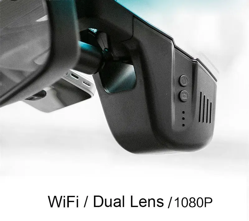 Скрытый Автомобильный видеорегистратор FHD 1080P с Wi Fi двумя объективами камера + G