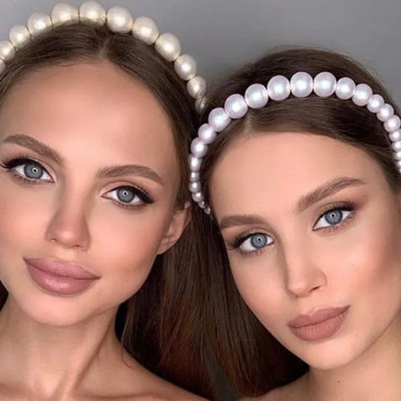 2019 большие жемчужные повязки для волос элегантная повязка на голову женщин