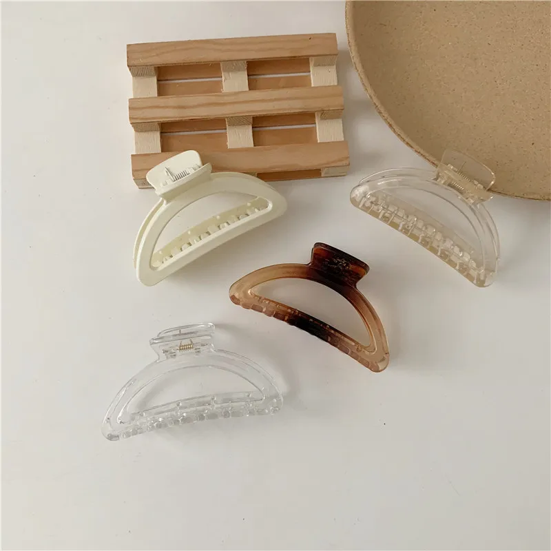 Женская заколка клипса в Корейском стиле простой зажим для волос ретро красный