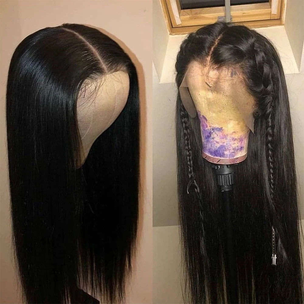 BD волосы прямые 360 кружевных фронтальных париков индийские Волосы Remy фронта