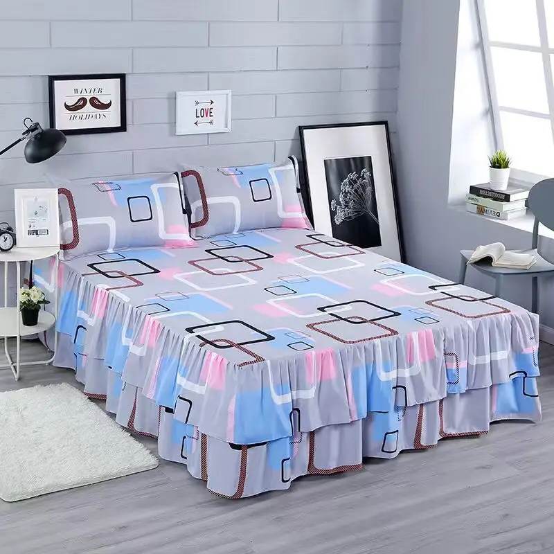 

2020 New Band Brand Cotton Bedspread Bed cover Quilt Cover Bed Sheet Pillowcase Bedding Set Bedskirt Coverlet Skirt Suit Sets
