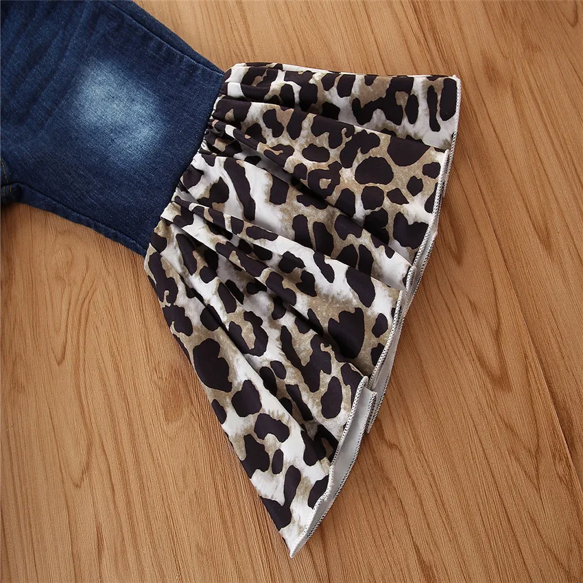 

2021 Trendy Baby Pants Children's Clothing Girls Casual Baggy Jeans Kids Bell Bottom Pants Newborn Denim Trousers Pantalon Bebe