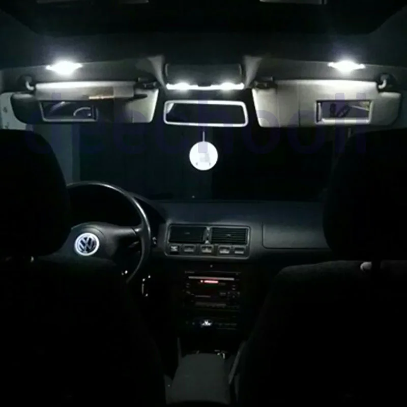 Автомобильный светодиодный светильник для Volkswagen для VW golf 4 mk4 GTI canbus, Внутренняя купольная карта, солнцезащитный козырек, светильник багажника+ светильник для номерного знака s