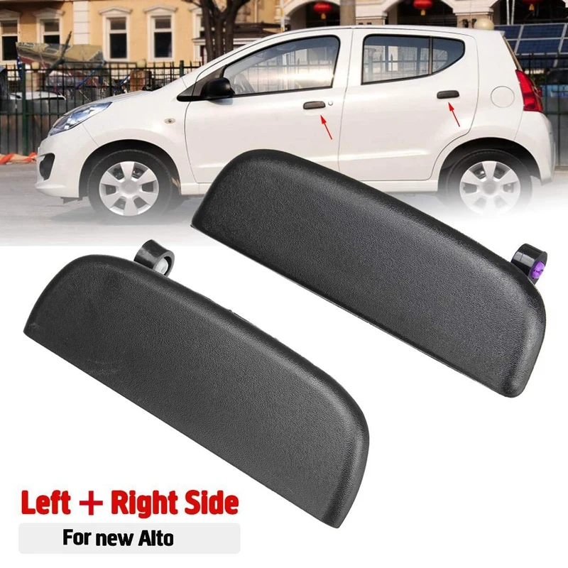 

Автомобильная Черная передняя и задняя наружная дверная ручка, наружная открытая дверная ручка, левая и правая для Suzuki New Alto, 2 шт.