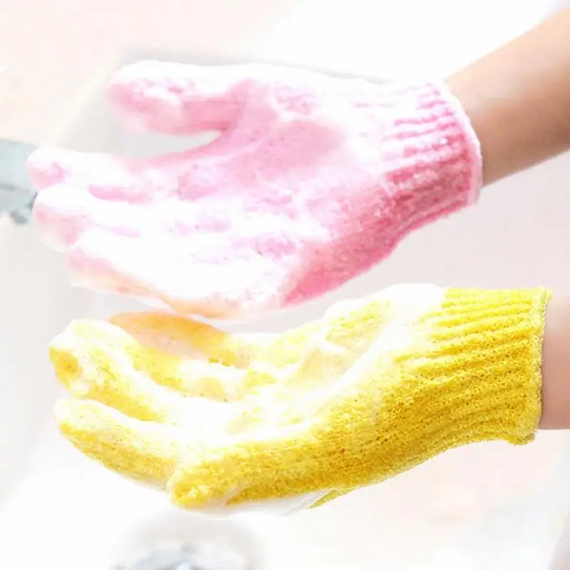 

1pc Bath Glove Exfoliating Wash Skin Bath Gloves Foam Bath Body Massage Cleaning Scrubber Skid Resistance Shower Bath Tools