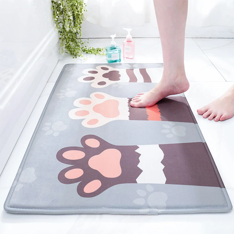 Милый кошачий коготь дверной коврик ковер с изображением рыбок мягкие