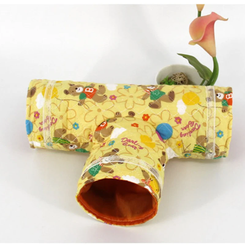 Summer Small Pet Tunnel Hamster Guinea Pig Rabbit Tubes Three Channels Playing Toys Cages Accessories Supplies | Дом и сад