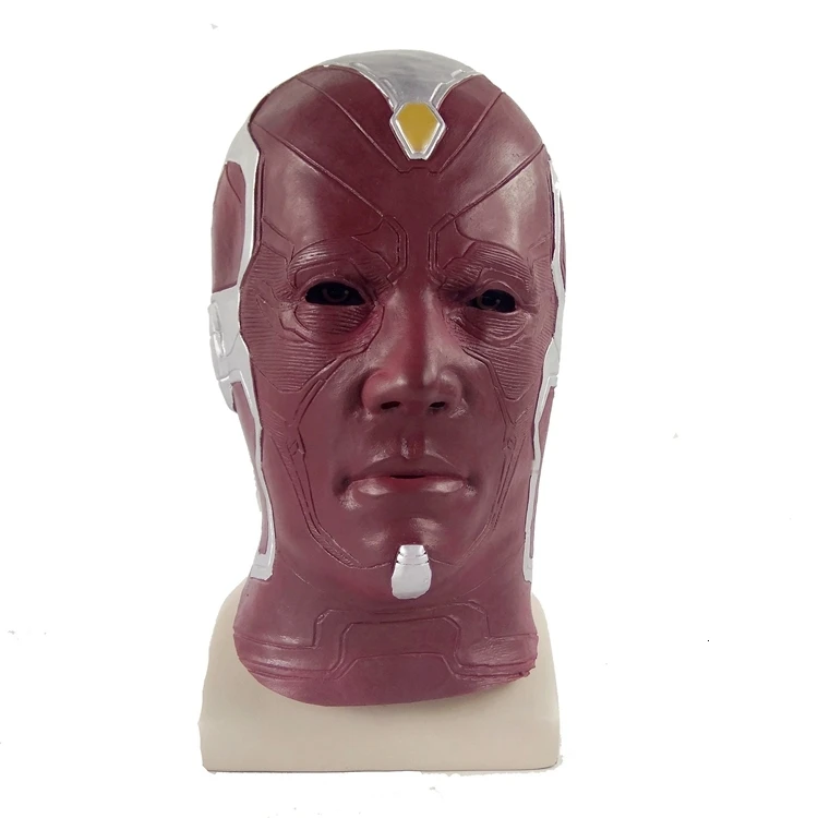 Only mask Мстители, бесконечность, война, костюм Человека, видение, косплей, супергерой, наряд, Хэллоуин, костюм для взрослых, 3D оттенок, Мужская одежда, плащи-комбинезоны - Цвет: Only mask