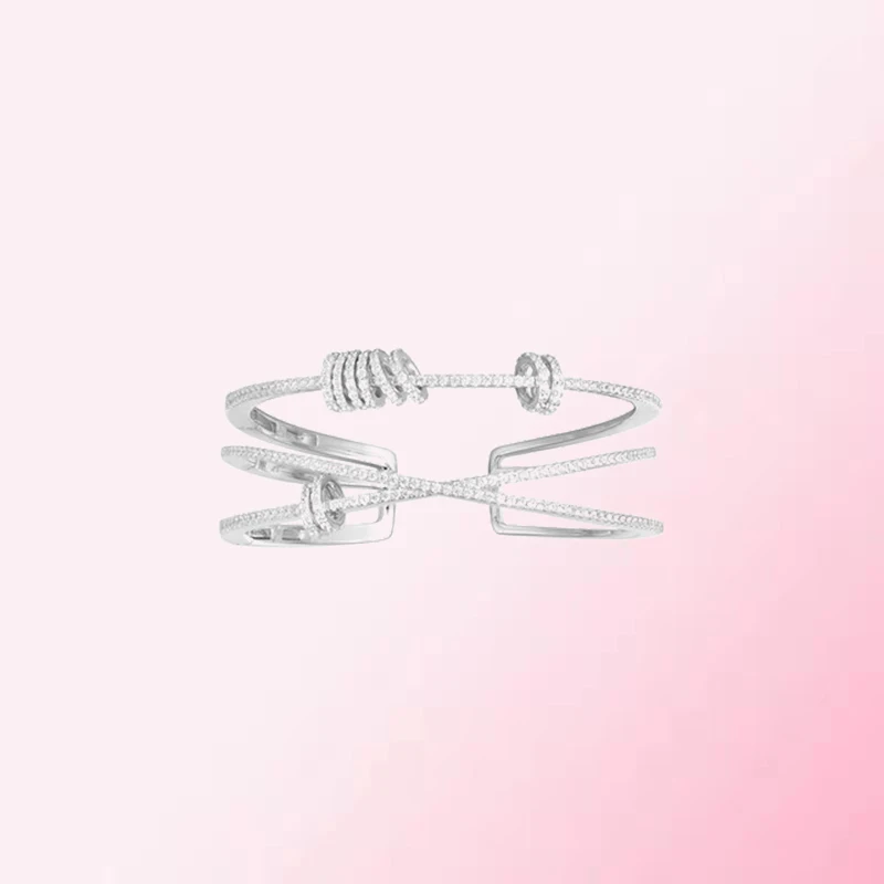 

1:1 Making 925 Sterling Silver Custom Multi-layer Design Simple And Stylish Exquisite Bracelet