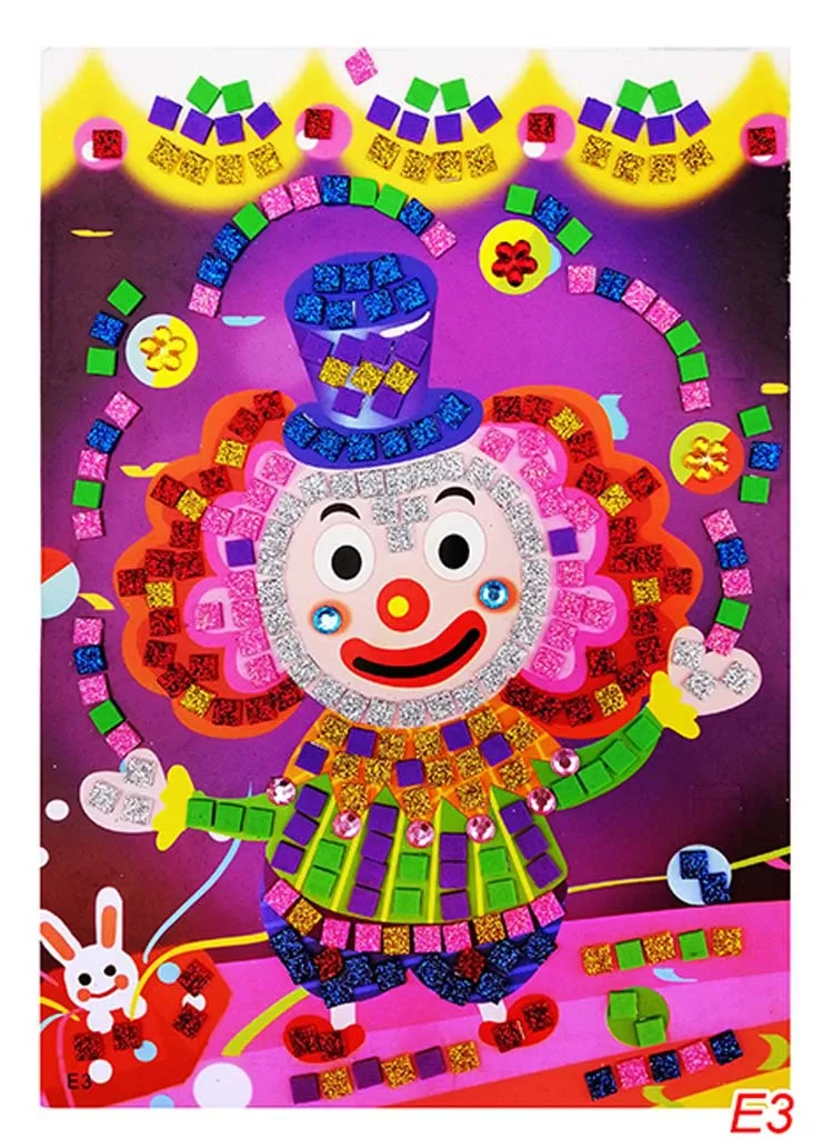 1 шт. 3D детская EVA клейкая мозаики головоломки DIY пены Ева стикеры ручной работы