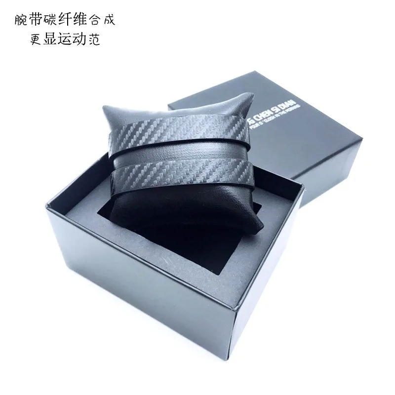 

Creative Memorial Souvenir Basketball Star Bracelet Carbon Fiber Leather Adjustable Titanium Steel Design Basketball Wristband