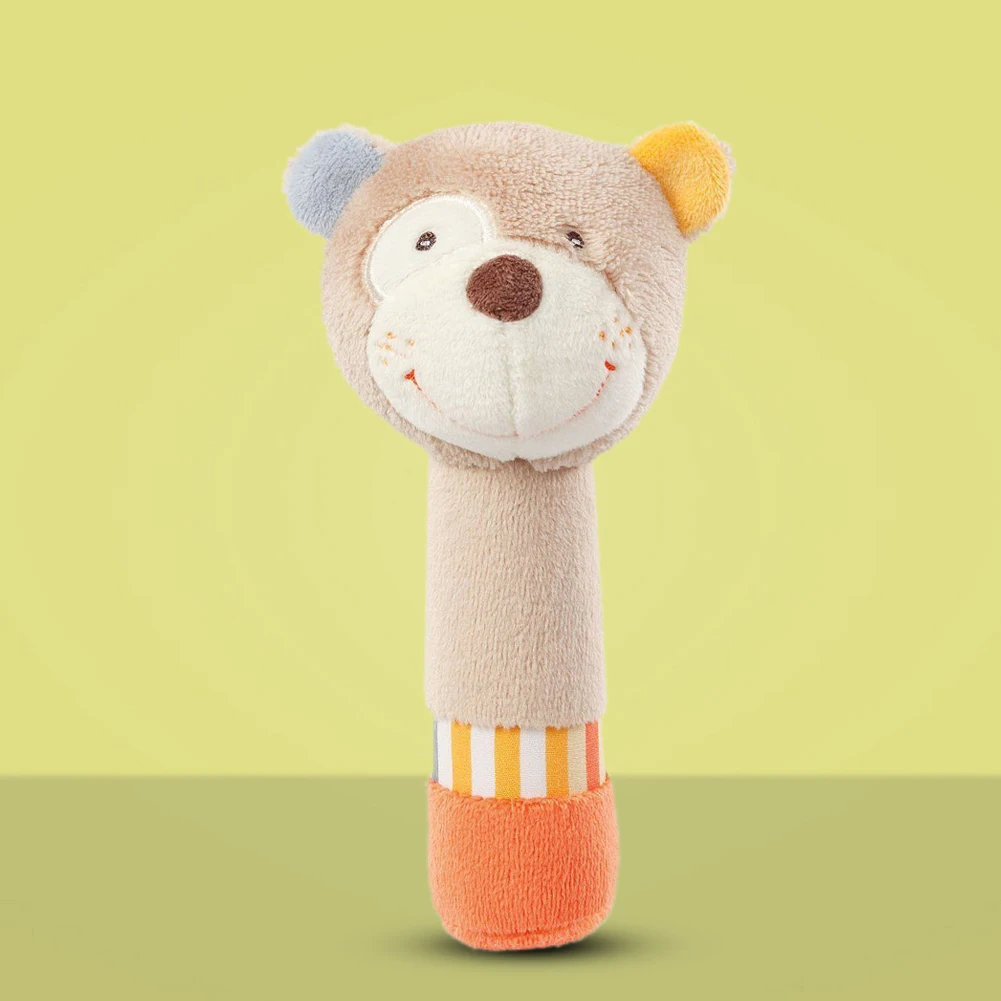 

Baby Rattles Cartoon Animal Hand Bell Soft BB Stick Music Shaker Baby Toys Bell Ring Kids Educational Toys