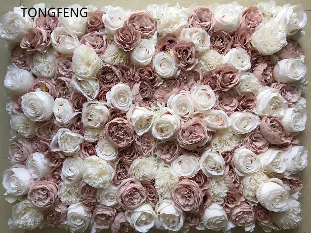 TONGFENG 10 шт./лот искусственный шелк Роза Пион 3D цветок стены свадебное оформление украшение цветок бегун украшение свадебной сцены