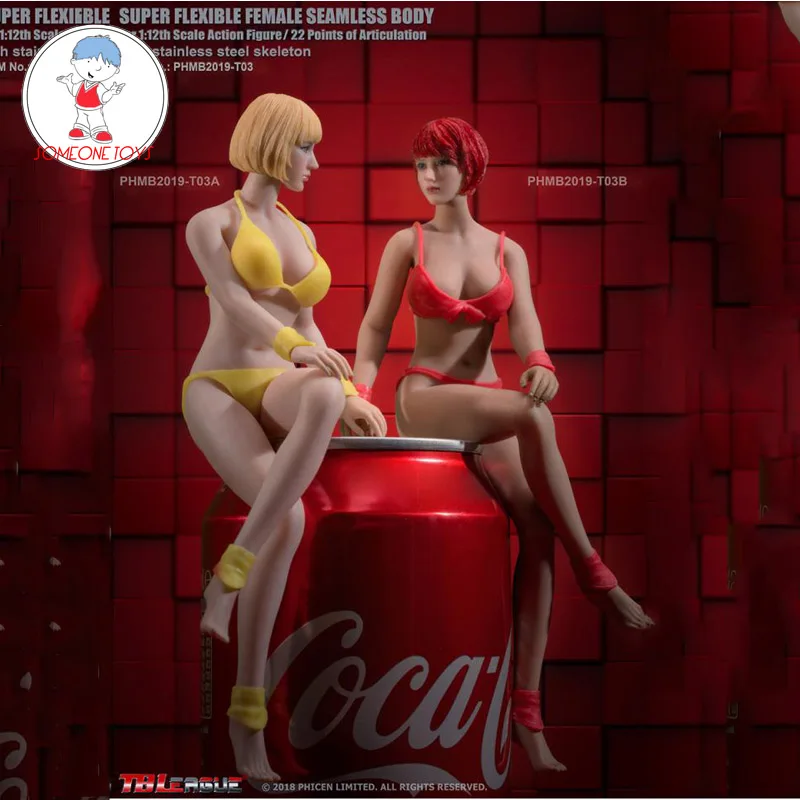 Женская экшн фигурка в наличии TBLeague Phicen 1/12 T03A T03B T02A T02B бесшовная тела с головой