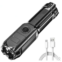 usb flashlight strong light waterproof rechargeable zoom super bright xenon household outdoor portable led night flashlight