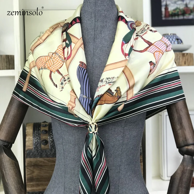 Женский шёлковый шарф 90x90 см| |