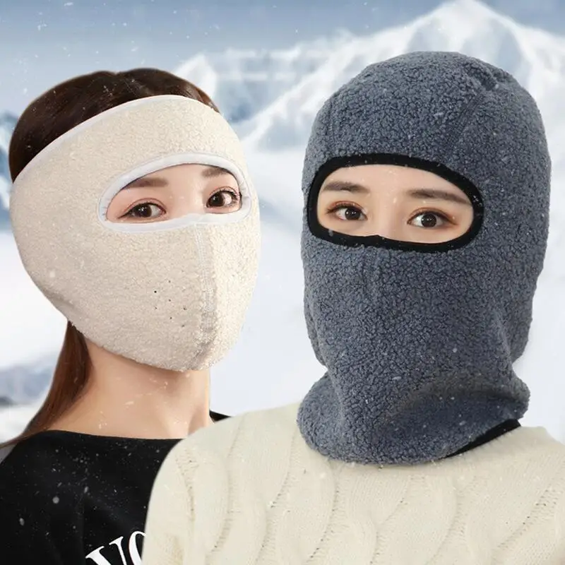 Мотоциклетная полуполная маска для лица Флисовая теплая зимняя армейская