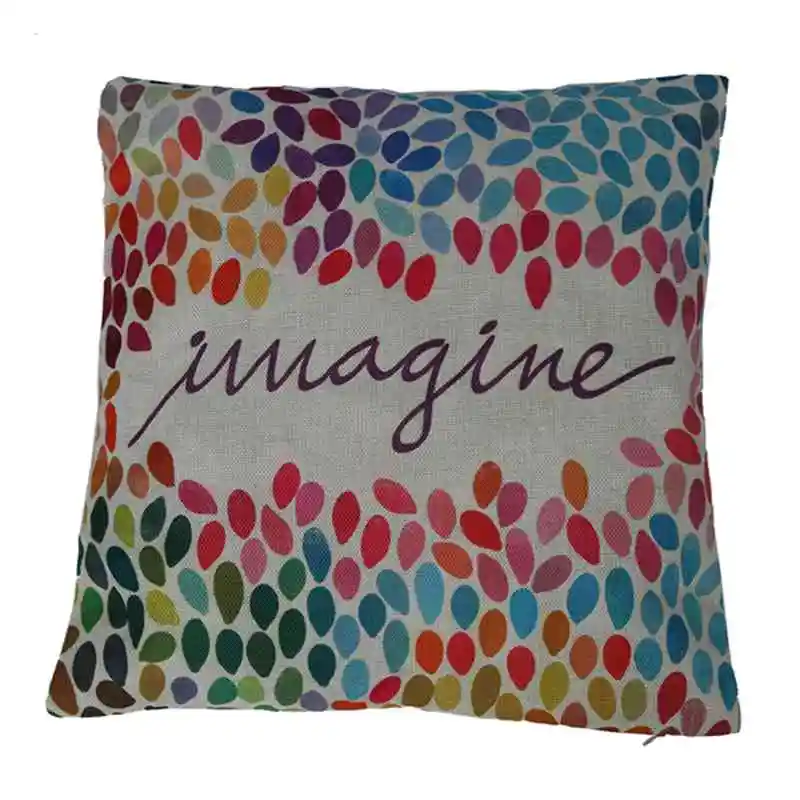 Квадратная наволочка для подушки из хлопка и льна с принтом|Наволочки| |