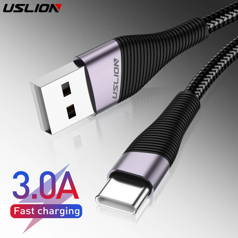 Кабель USLION USB Type-C для Samsung S10 Huawei P30 Pro 3 0 А 2 м | Мобильные телефоны и аксессуары