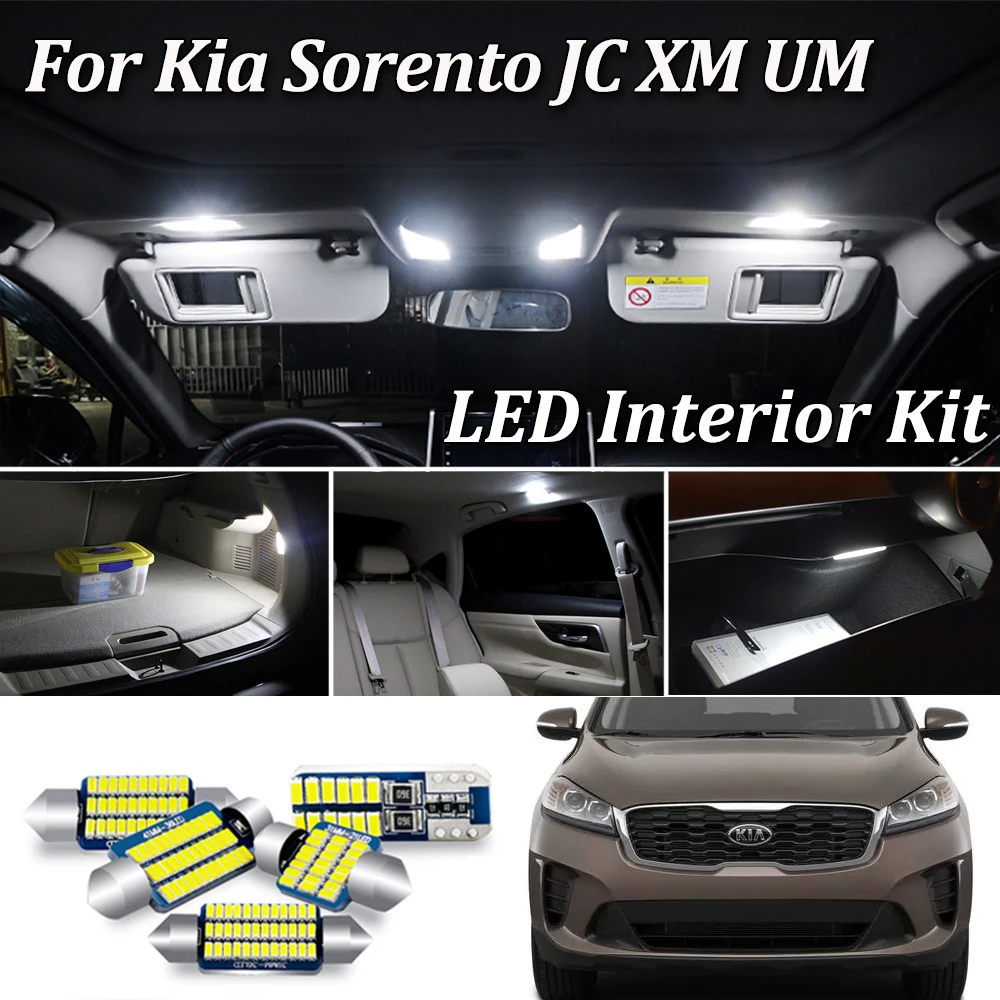 100% белые светодиодные с Canbus интерьер светильник комплект для KIA Sorento JC XM мкм LED