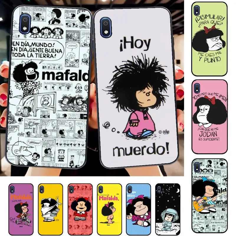 

Cartoon Cute Mafalda Phone Case for Samsung A51 01 50 71 21S 70 31 40 30 10 20 S E 11 91 A7 A8 2018