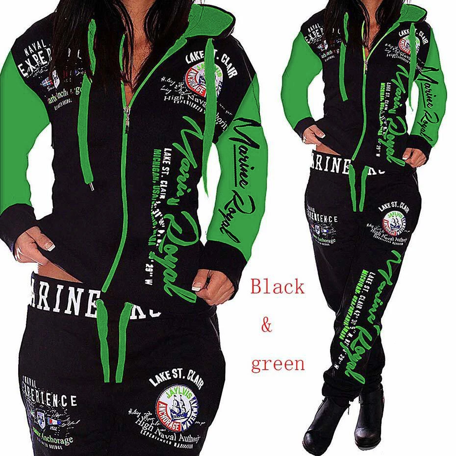 ZOGAA 2019 new Womens Sets Clothes Hoodies Pants 2 Piece Set Warm Ladies Printed Women Outfits Matching Suit Women Tracksuit