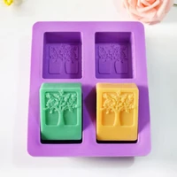 portable excellent 4 grids dessert baking mold practical cake mold eco friendly for bakery