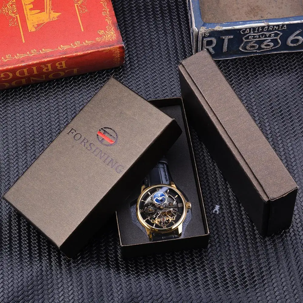 Forsining Skeleton Watches Black Golden Dual Time Zone Mechanical Automatic Watch Moon Phase Waterproof Tourbillon Sport Clock
Forsining Skeleton Watches Black Golden Dual Time Zone Mechanical Automatic Watch Moon Phase Waterproof Tourbillon Sport Clock