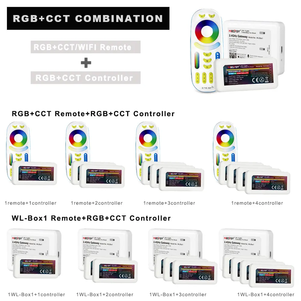 Milight Smart RF пульт дистанционного управления 2 4G контроллер светодиодной ленты/WiFi