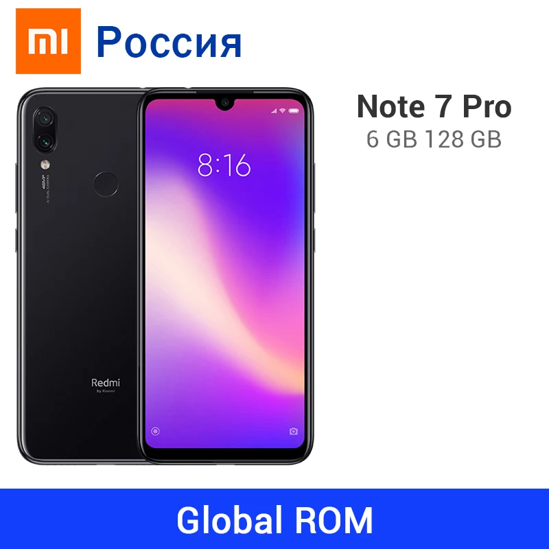 Global ROM Redmi Note 7 Pro 6GB 128GB 48MP Dual Camera Snapdragon 675 Octa Core Mobile Phone 6.3" 4000mAh Big Battery
