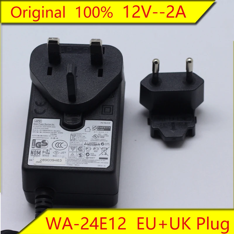 

APD WA-24E12 700-0127 12V 2A Power Supply Charger 12V--2A 24W WA 24E12 For Laptop UK + EU Plug